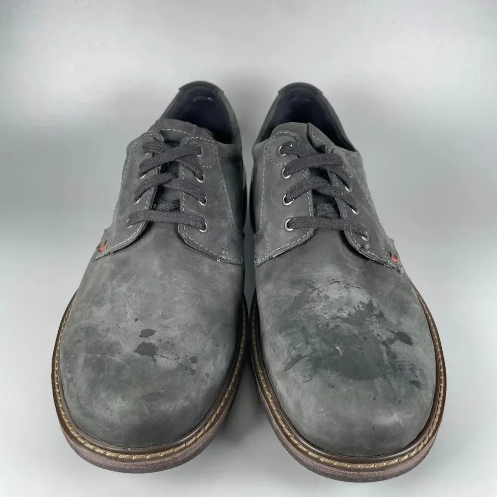 ECCO Turn GTX Men's EU 46 US 12 Plain Toe Nubuck Lace Up Leather Loafers Casual